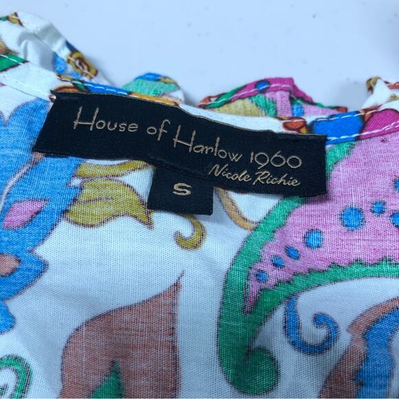 House of Harlow 1960 floral tiered ballon sleeve dress Small - Picture 8 of 10